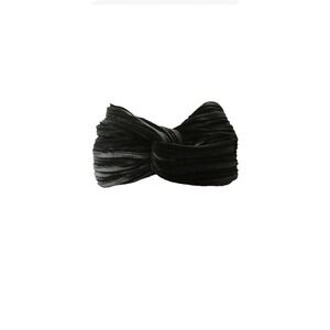 Women's Steve Madden Pleated Velvet Headband, Black, One Size, New with Tags